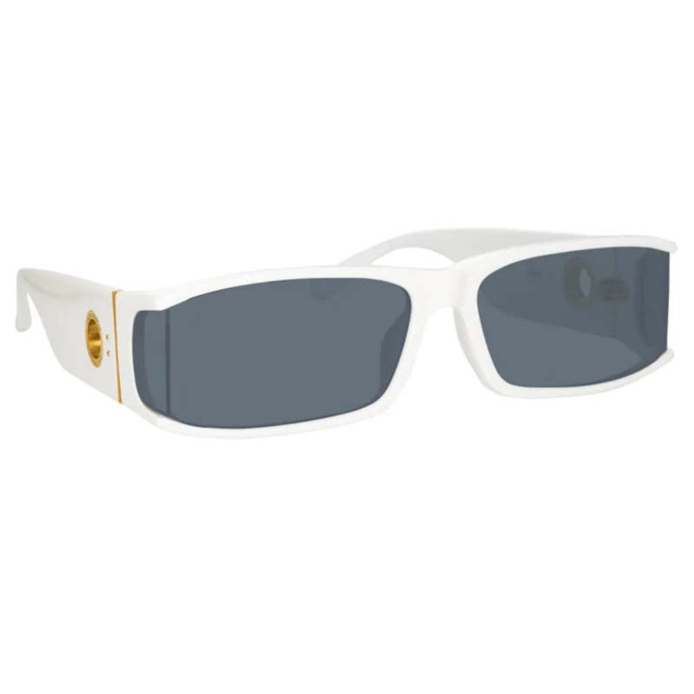 NWT Linda Farrow SEXY MYA WHITE SUNGLASSES $540